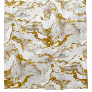Marbled Mable Elegant Chic Shower Curtain