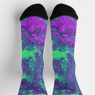 Marbled Neon Socks