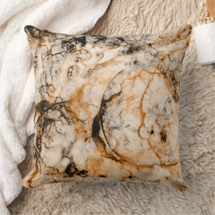 Marbled Organic Abstract Blue Green Black Throw Pi Cushion