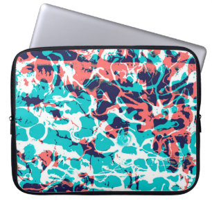 Marbled paper art background, with bright and pret laptop sleeve