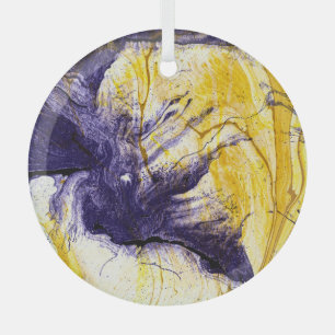 Marbled Paper: Bright Acrylic Art Glass Tree Decoration
