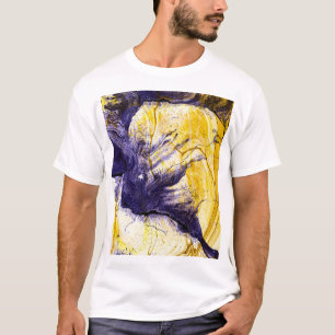 Marbled Paper: Bright Acrylic Art T-Shirt