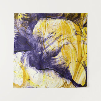 Marbled Paper: Bright Acrylic Art Tapestry