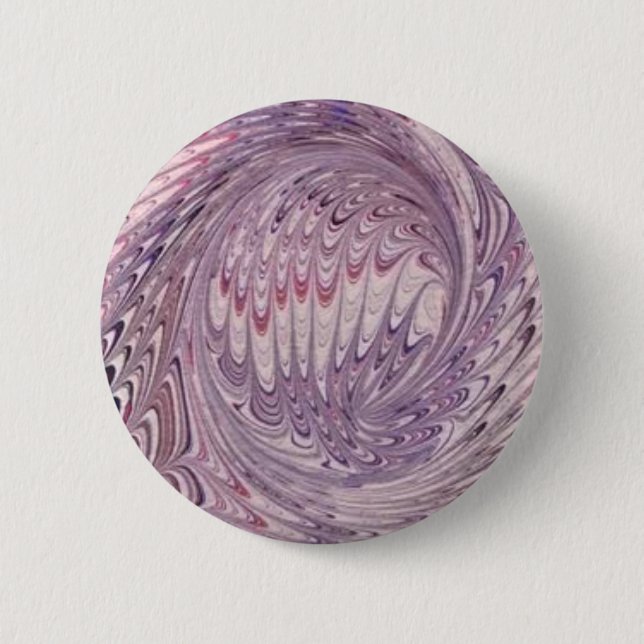 Marbled Paper Swirl (lavender) 6 Cm Round Badge (Front)
