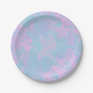 Marbled Pastel Paper Plate