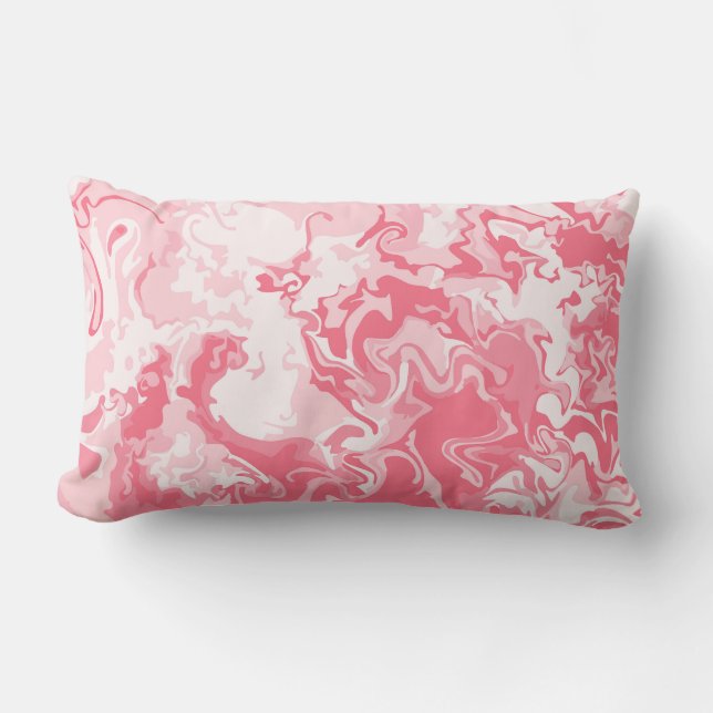 Marbled Pink Lumbar Cushion (Front)