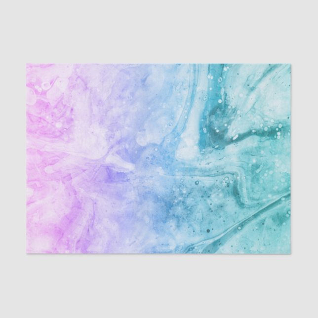 Marbled poured paint  tissue paper (Front)