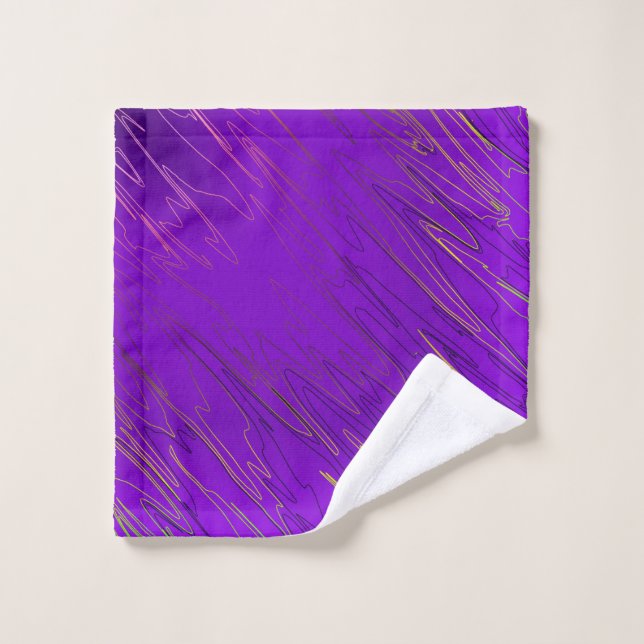 Marbled Purple  Bath Towel Set (Wash Cloth)