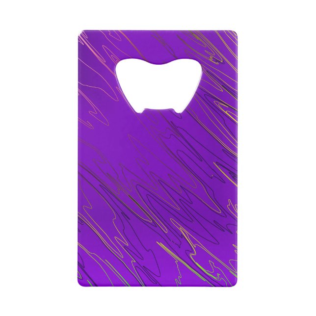Marbled Purple Credit Card Bottle Opener (Front)