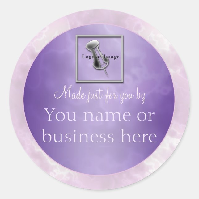 Marbled Purple personalised Label (Front)