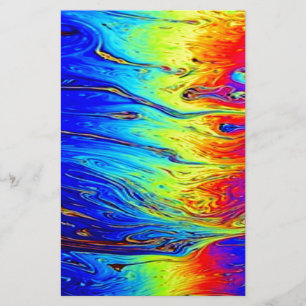 Marbled Rainbow Artwork Beautiful Stationery