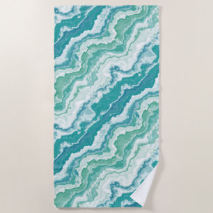 marbled sea foam : beach towel
