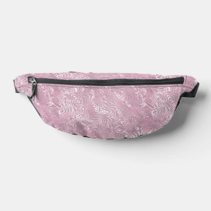 Marbled Silk Moire Pattern in Dusty Pink Bum Bags