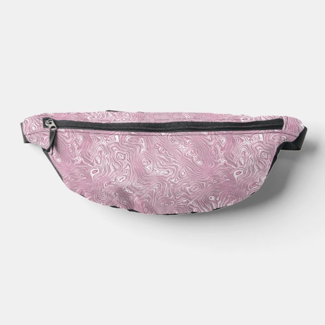 Marbled Silk Moire Pattern in Dusty Pink Bum Bags (Lay Down)