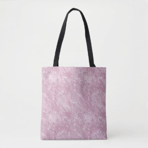 Marbled Silk Moire Pattern in Dusty Pink Tote Bag