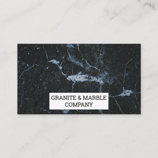 Marbled Slab | Granite Company Business Card (Front)