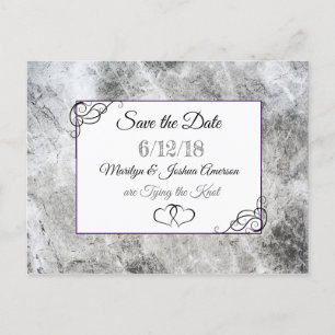 Marbled Stone Save the Date Postcard