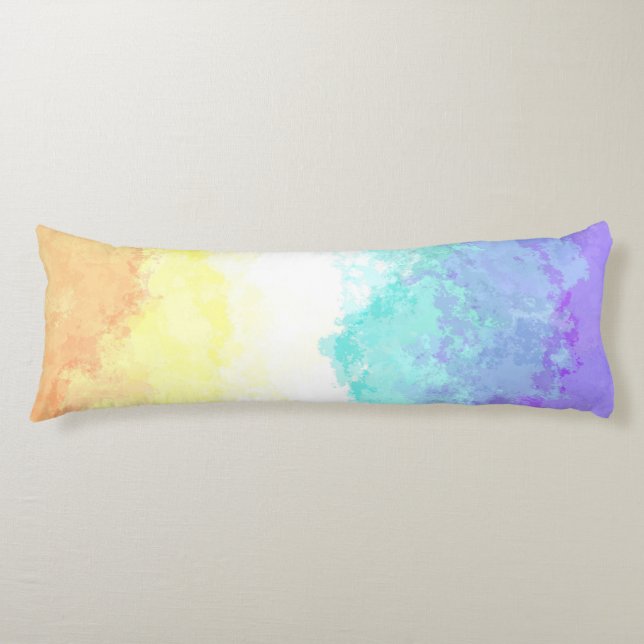 Marbled Swirly Boho Abstract Genderfaun Pride Flag Body Cushion (Front)