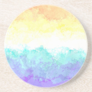 Marbled Swirly Boho Abstract Genderfaun Pride Flag Coaster