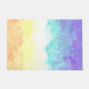 Marbled Swirly Boho Abstract Genderfaun Pride Flag Doormat