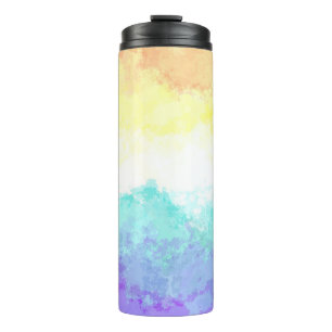 Marbled Swirly Boho Abstract Genderfaun Pride Flag Thermal Tumbler