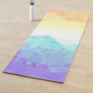 Marbled Swirly Boho Abstract Genderfaun Pride Flag Yoga Mat