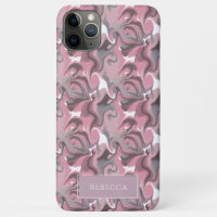 Marbled Trippy Retro Groovy Pink Personalised Name