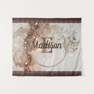Marbled Watercolor with Glitter Accents Tapestry