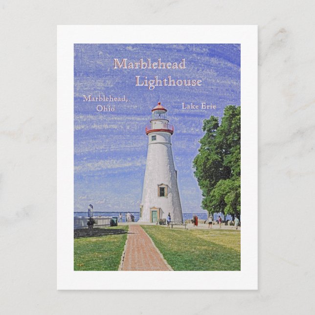 Marblehead Lighthouse/Lake Erie Postcard (Front)