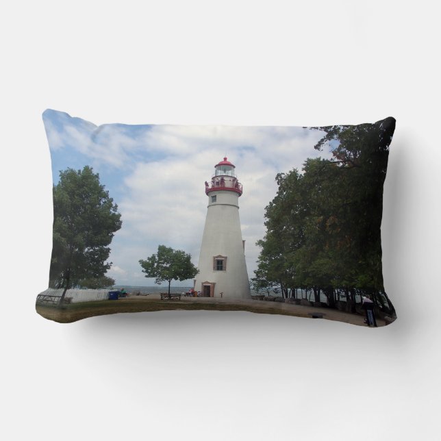 Marblehead Lighthouse lumbar pillow (Front)