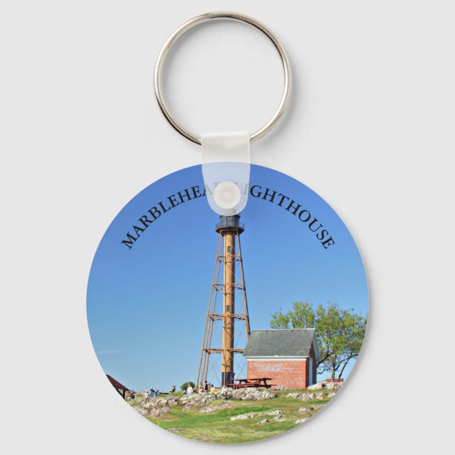 Marblehead Lighthouse, Massachusetts Keychain (Front)