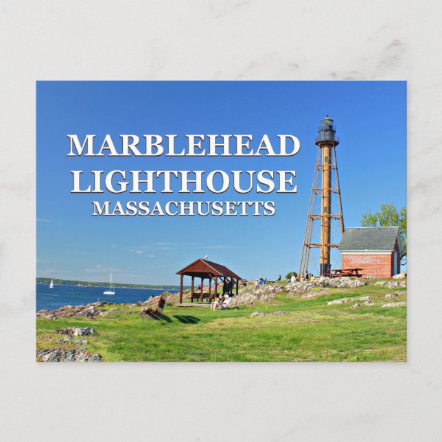 Marblehead Lighthouse, Massachusetts Postcard (Front)