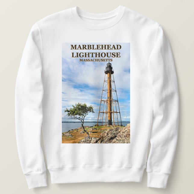 Marblehead Lighthouse, Massachusetts Sweatshirt (Design Front)