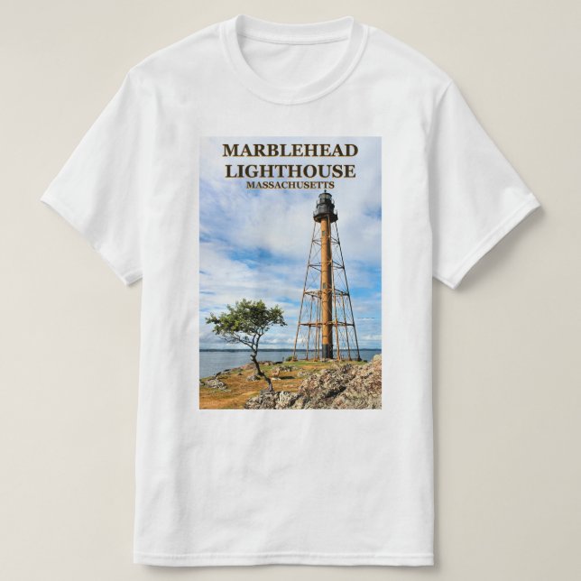 Marblehead Lighthouse, Massachusetts T-Shirt (Design Front)