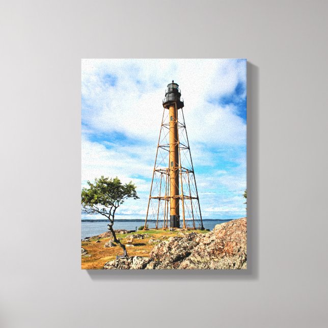 Marblehead Lighthouse Massachusetts Wrapped Canvas (Front)