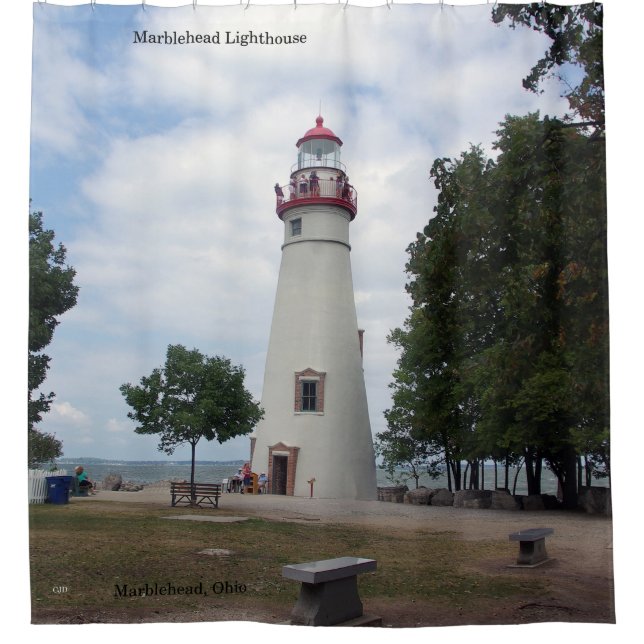 Marblehead Lighthouse shower Curtain (Front)