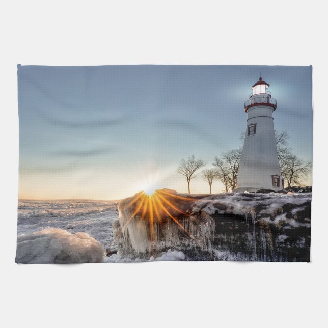 Marblehead Lighthouse Tea Towel (Horizontal)