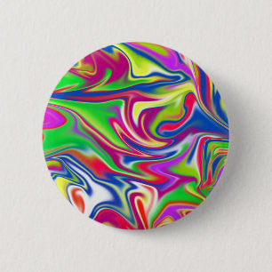 Marbleised Candy Liquid,_ 6 Cm Round Badge