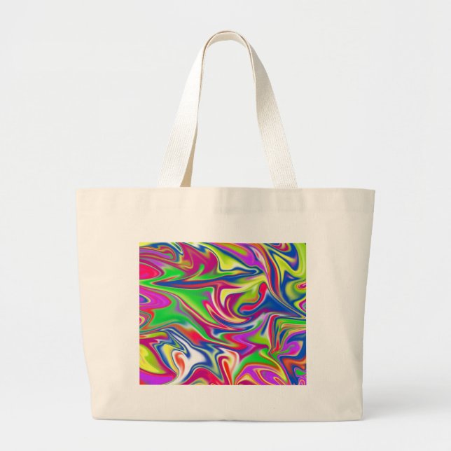 Marbleised Candy Liquid,_ Large Tote Bag (Front)