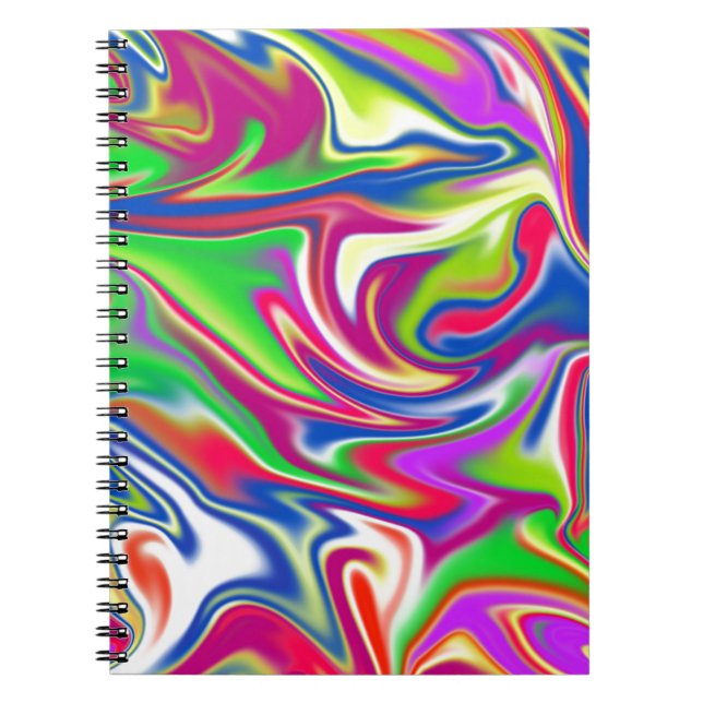 Marbleised Candy Liquid,_ Spiral Notebook (Front)