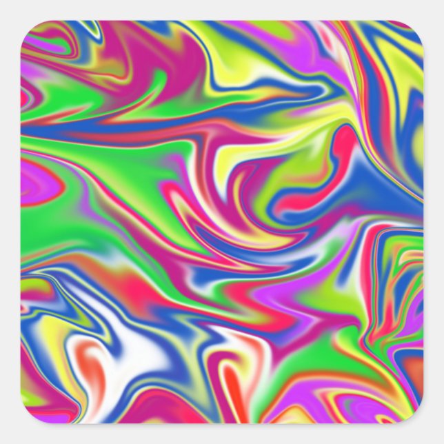 Marbleised Candy Liquid,_ Square Sticker (Front)