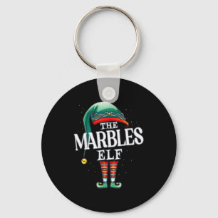Marbles Elf Christmas Group Xmas Pajama Party  Key Ring