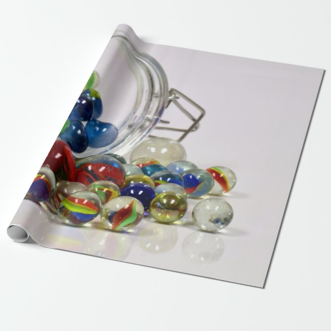 marbles glass toys wrapping paper (Unrolled)