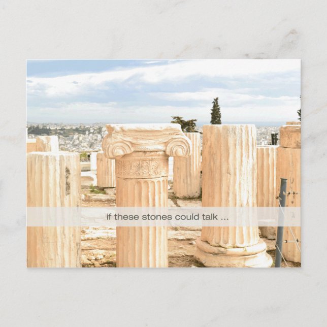 Marbles Reunited Postcard Pillars on the Acropolis (Front)