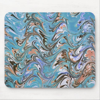 Marbling Abstract In Blue Mouse Pad