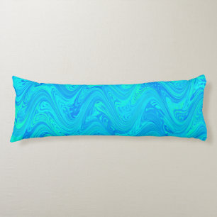 Marbling Blue Green Pattern Body Cushion
