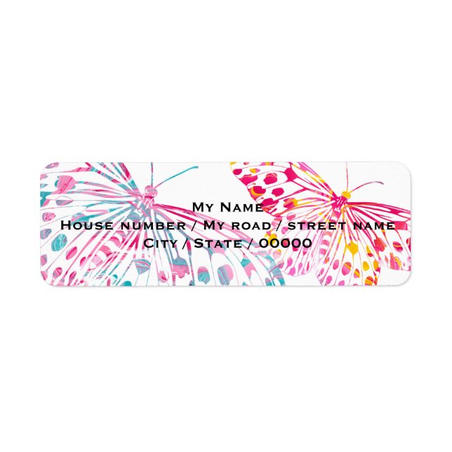 Marbling Butterflies - Return Address Labels (Front)