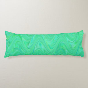 Marbling Green Blue Pattern Body Cushion