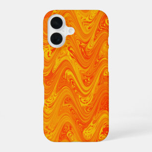 Marbling Orange Yellow Red Pattern iPhone 16 Case
