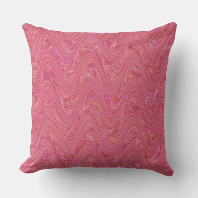 Marbling Pink Pattern Cushion (Front)